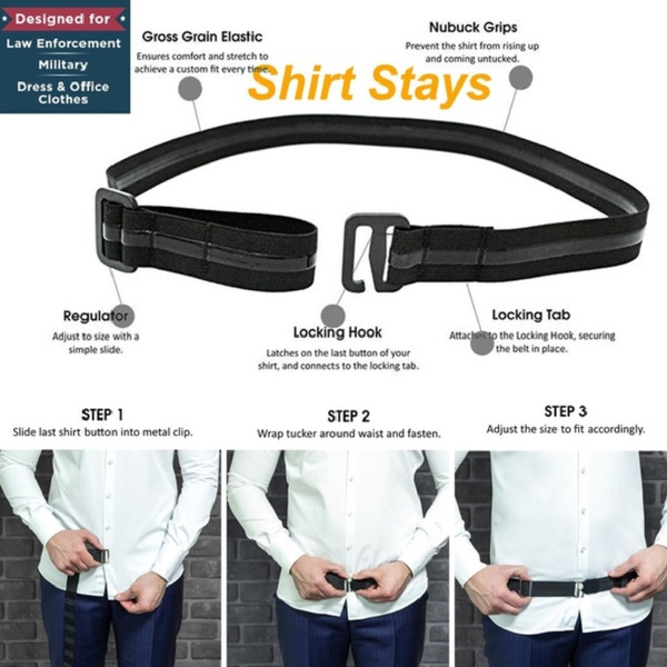 Belt Shirt Tucked Near Shirt Stay 