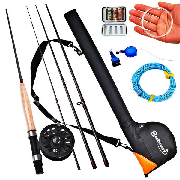 Fly Fishing Rod and Reel 4Piece with Rod Case Fly Fishing Complete