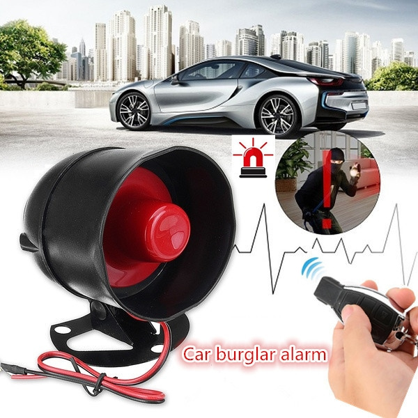 DC 12V Remote Start Flameout Type Car Alarm Speaker Horn Antitheft Security System All In One