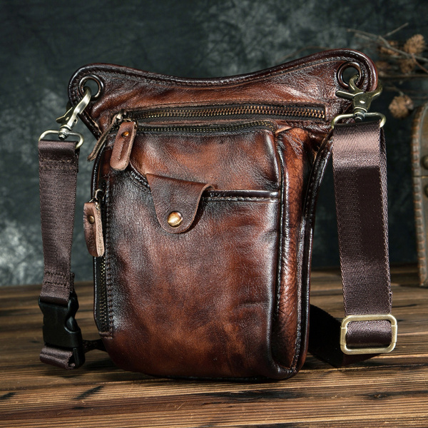 Mens leather hip discount bag