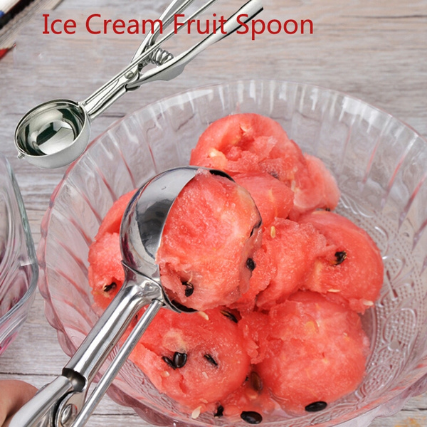 1PC Ice Cream Scoop Stainless Steel Cookie Dough Scoop Cookie Mash Muffin  Spoon Kichen Tools Spherical Mould Ice Tool