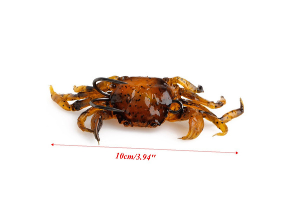 Saltwater 3D Manic Crab Lures Bass Wrasse Cod Sea Fishing Tackle Hook T1Y5
