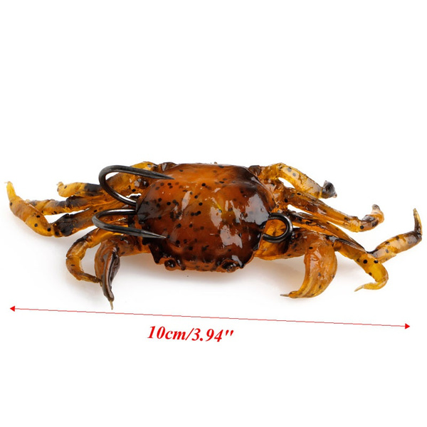 10cm Saltwater 3D Manic Crab Lures Bass Wrasse Cod Sea Fishing Hook Tackle  Bait