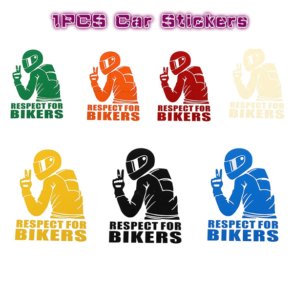 Respect for Bikers voiture decoration car bicycle Sticker Removable Décalque Stic WY 