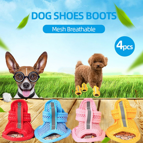 Casual Anti-Slip Small Dog Shoes Pet Shoes Summer Breathable Soft Mesh Sandals 