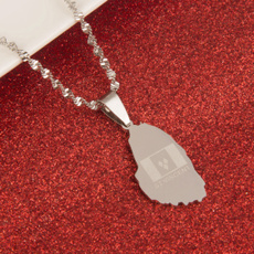 Map, Chain Necklace, stvincent, stvincentjewelry