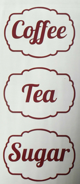 Tea coffee hot sale sugar labels