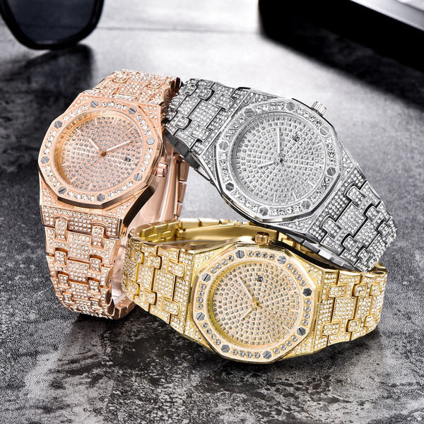 iced out quartz watch