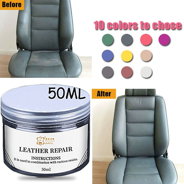 50ml Leather Color Repair Tool Car Seat Sofa Coats Scratch No Heat Liquid Leather Vinyl Repair Kit Wish