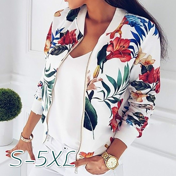 floral baseball jacket womens