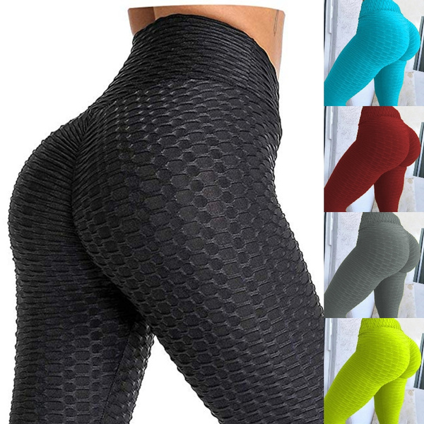 Instalaciones toque llenar Women Fashion Butt Lifting Anti Cellulite Leggings High Waisted Yoga Pants  Workout Tummy Control Sport Tights Leggings | Wish