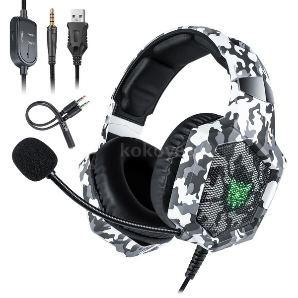 ONIKUMA K8 3.5mm Gaming Headset Stereo Over-ear Headphones RGB LED Lights  Noise-canceling Microphone Volume Control | Wish
