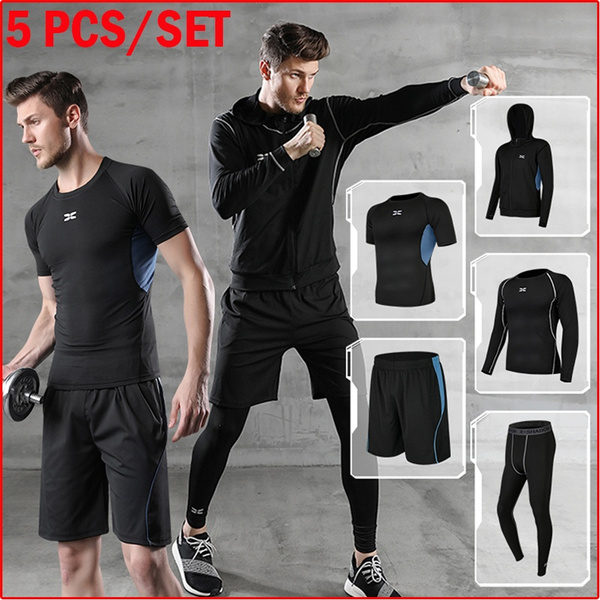 secado rápido para entrenamiento traje masculino de para correr Conjunto de ropa deportiva de para hombre gimnasio y fitness 