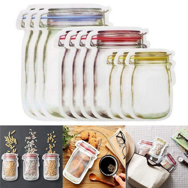 resealable mason jar bolsas