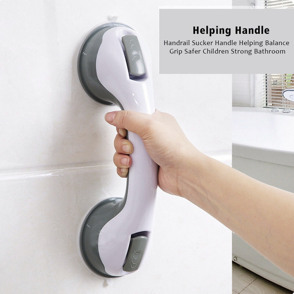 Bath Shower Grip Handle Bathroom Suction Grab Bar Safety Cup Rail Tub Support 