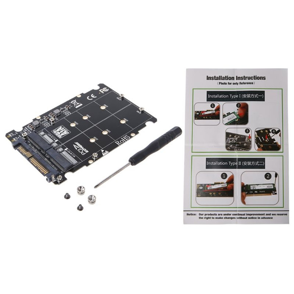 M.2 SSD to U.2 Adapter 2in1 M.2 NVMe and SATA-Bus NGFF SSD to PCI