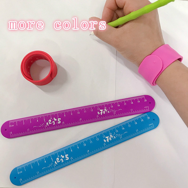 24 Pieces Ruler Slap Bracelets Bands Colorful Ruler Snap Bands Wristband  for Kids Classroom School Prize Party Favors : Amazon.co.uk: Toys & Games