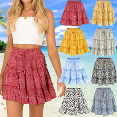 Mini, summer skirt, Summer, Pleated