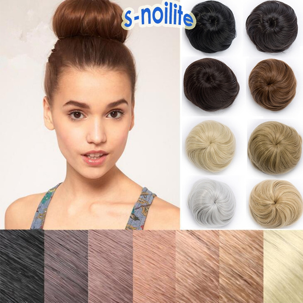 S-nolite Synthetic Hair Bun REECHO Hair Extensions Chignon for Women 4  Inches In Diameter Size Medium Color Blonde | Wish
