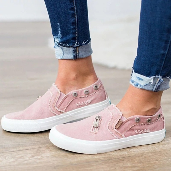 women's denim flats