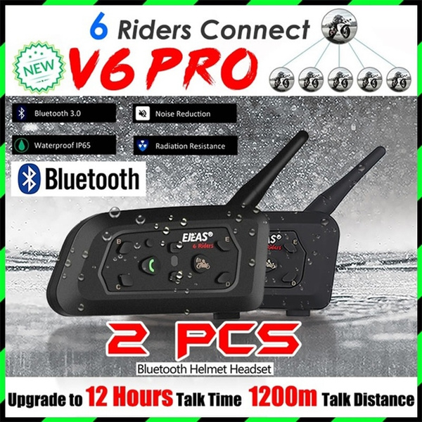 intercom 6 riders pro