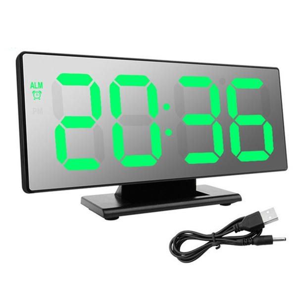 Digital Alarm Clock Table Temperature Display Multifunction Snooze Night Large Number Led Desktop Mirrior Clocks Despertador Wish Digital Alarm Clock Table Temperature, Large Number Digital Alarm Clock