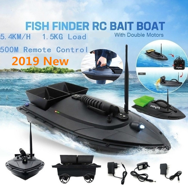 500m Remote Control Fishing Boats Super Large Capacity Fishing Tool Smart RC  Bait Boat Toys Dual Motor Fish Finder Ship Boat Speedboat 5.4km/h