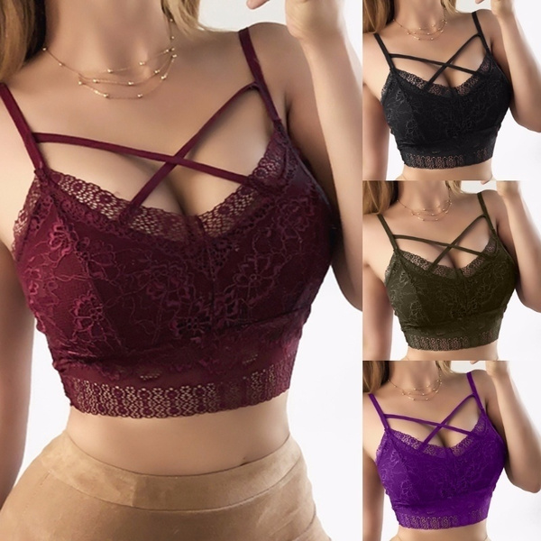 lace crop bra