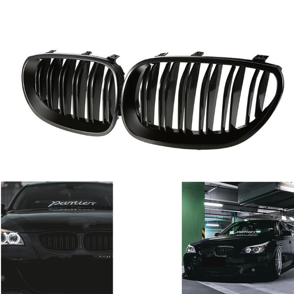 Front Sport Kidney Grille Grill Black Fit for BMW E60 E61 M5 520i 530i 2003-2009 