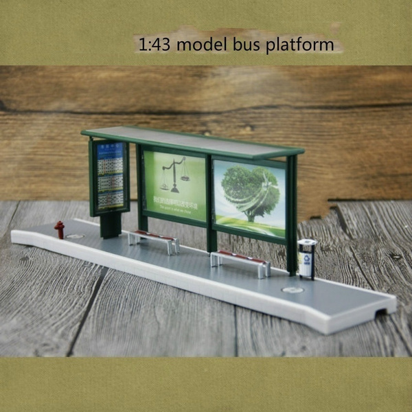 Bus platform model can be matched with 1:43 1:42 bus display scene car ...