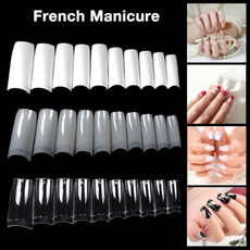 100/500 Pcs Natural Transparent White Professional French False Nails Acrylic Uv Gel Half Nail Art Tips Tools Set