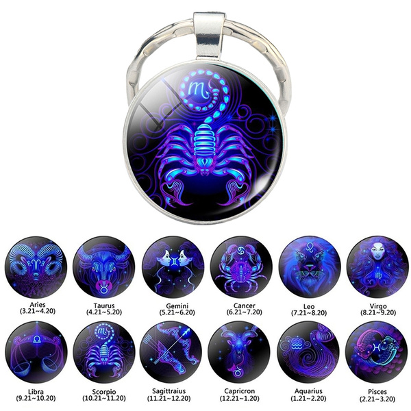 12 Zodiac Sign Scorpion Lion Crab Glass Metal Keychain Women Men Couples Keychain Car Key Holder Rings Fashion Astrology Gifts Wish 12 Zodiac Sign Scorpion Lion Crab Glass Metal Keychain Women Men Couples Keychain Car Key Holder Rings Fashion Astrology Gifts Wish