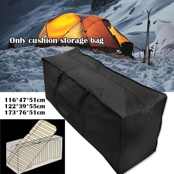 Black Heavy Duty Waterproof Garden, Storage Bags For Garden Furniture Cushions