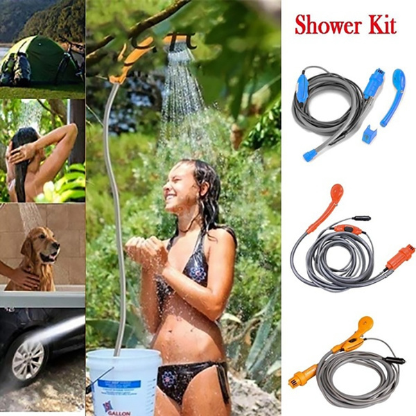 Portable Camping Shower 12V Electric Outdoor Shower Kit For Travel Car