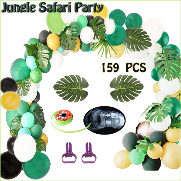 159Pcs Hawaiian Theme Party Balloon set+Balloon Arch Jungle Safari Party Decor 