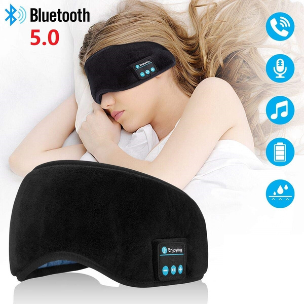 Sleep Headphones Bluetooth Eye Mask, Upgrade Soft Sleeping Wireless Eye  Mask with Built-in Bluetooth 5.0 Speakers Microphone,Music Eye Covers  Headset with Adjustable, Washable, Long Playtime