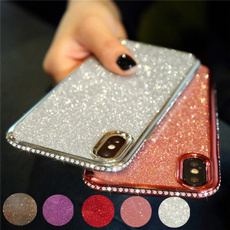 Flexible TPU Silicone Glitter Sparkle Plating Case Bling Diamond Shockproof Soft Case Cover for Samsung Galaxy S10/S10 Plus S9 Plus A50 A40 A70 IPhone Xs Max Xr 6 7 8 Plus Huawei P30 Pro P20 Lite Xiaomi Redmi Note 6 Note 7