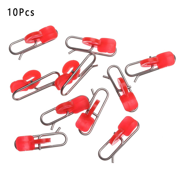 10pcs/set High Quality Stainless Steel Snap Release Red/Black Fishing Board Release  Clip Offshore Bait Clips Decoupling