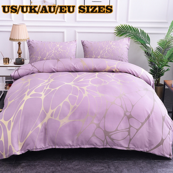 purple and gold duvet