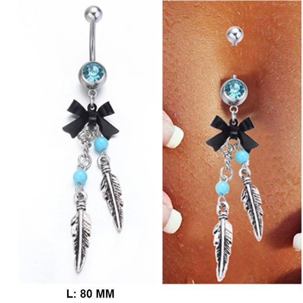 Surgical Steel Crystal Navel Piercings Belly Button Ring Women Sexy Body  Jewelry