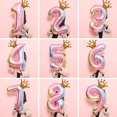 Aluminum, Balloon, crown, Numbers