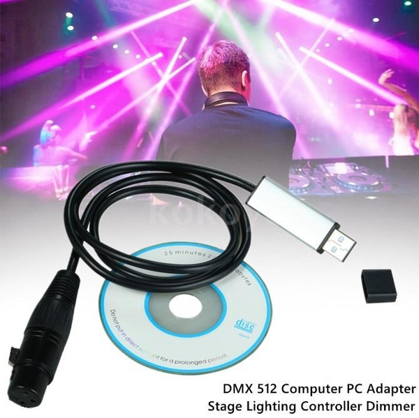 USB to DMX Interface Adapter Cable Stage Light PC DMX512 Controller Dimmer  DMX