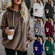 Plus Size, hooded, Sweaters, Pullovers