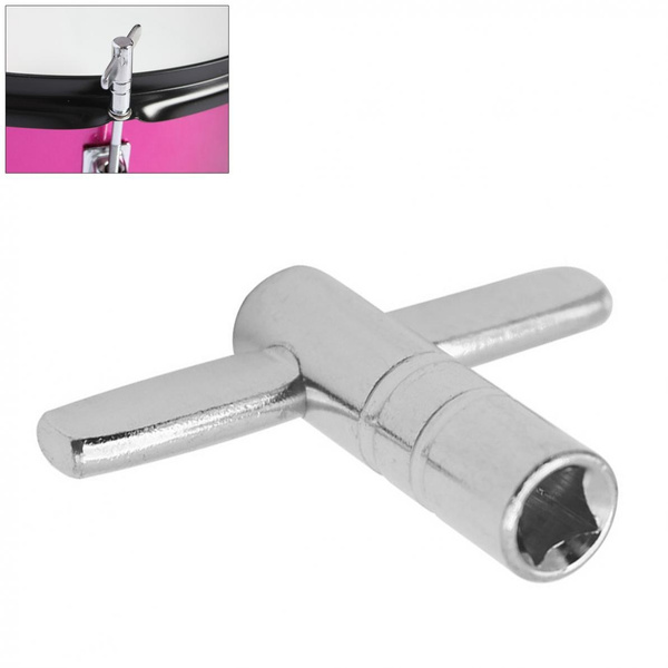 Silver T Shaped Jazz Snare Drum Key Quick Remove Wrench Drum Head Tuning Wish