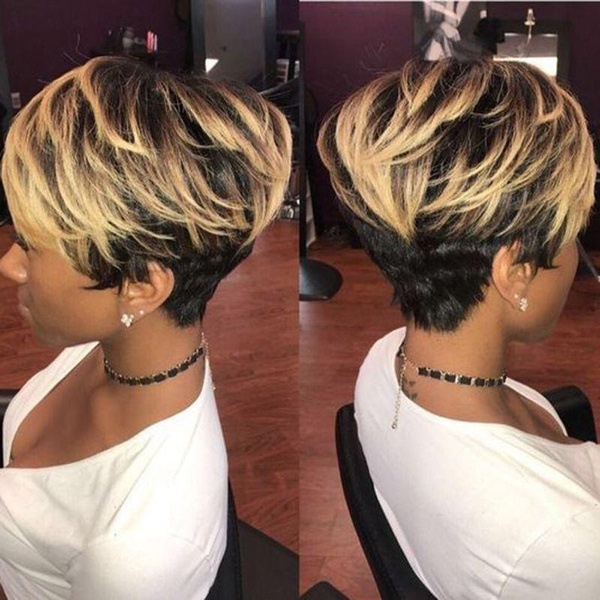 Fashion Women Natural Straight Curly Hair Short Wigs Wish