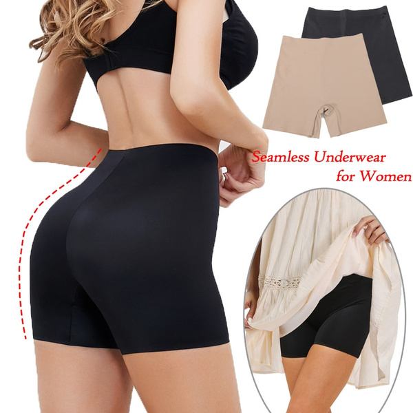 Summer Lady Seamless Ice Silk Boxer Anti Chafing Shorts Under