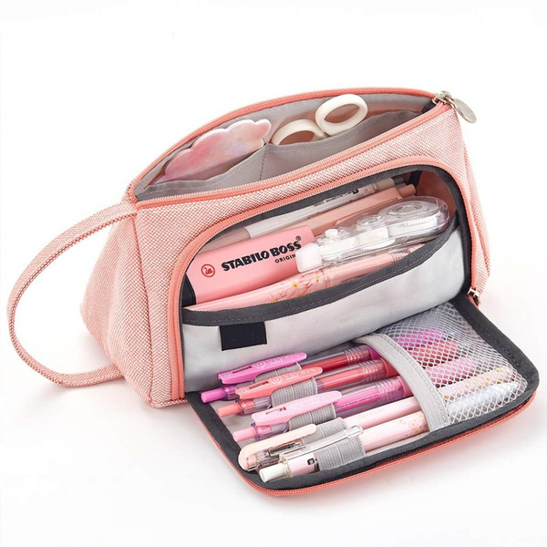 Pencil Case Kawaii Large Capacity Pencilcase School Pen Case Portable Pencil Bag Pencils Pouch School Pen Box Stationery High School Large Storage Bag ...