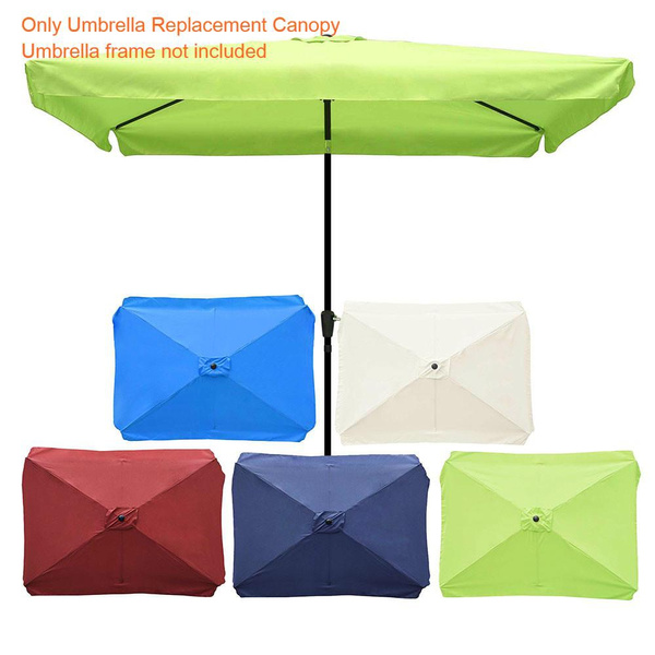 Andyes Patio Umbrella Replacement Canopy Parasol Top Cover For 6 Ribs 6 5x10ft Outdoor Rectangle Umbrella 180g Wish