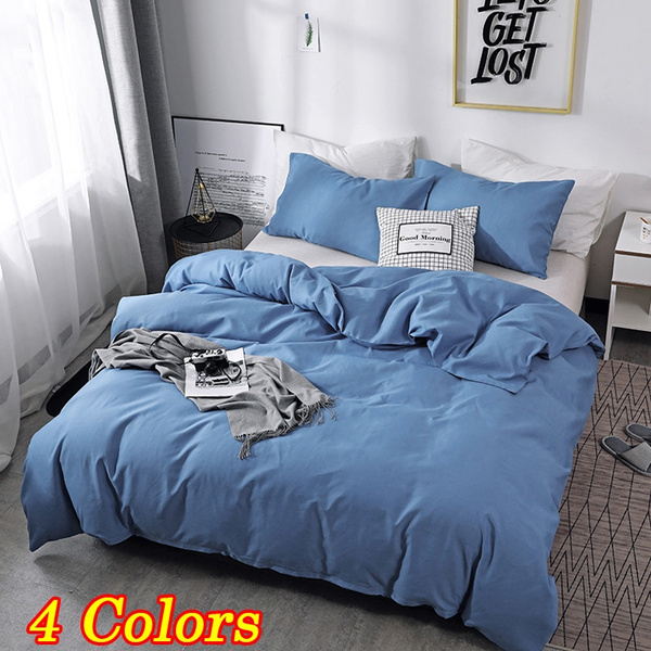 10 Size Solid Color Brushed Fabric Bedding Sets With Zipper Closure Single Twin Double Full Eu King Queen Duvet Cover Pillow Shams Set Grey Blue Pink Light 4 - Blue And Pink King Size Bedding 10 Size Solid Color Brushed Fabric Bedding Sets With Zipper Closure Single Twin Double Full Eu King Queen Duvet Cover Pillow Shams Set Grey Blue Pink Light 4 - Blue And Pink King Size Bedding