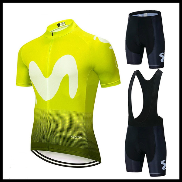 fluorescent yellow cycling jersey